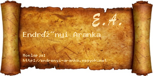 Endrényi Aranka névjegykártya